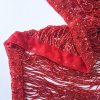Bordura franjuri din margele- rosu rubin-21652