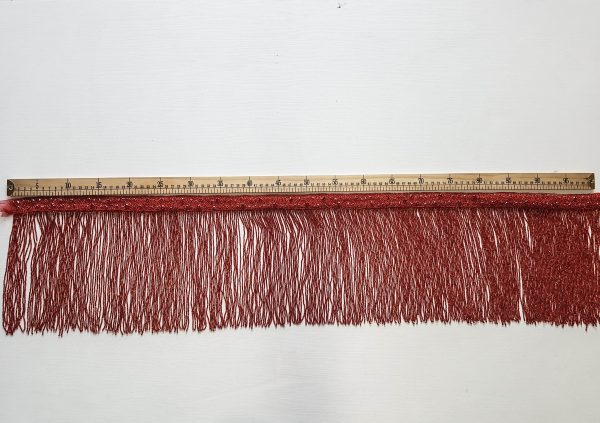 Bordura franjuri din margele- rosu rubin-21653