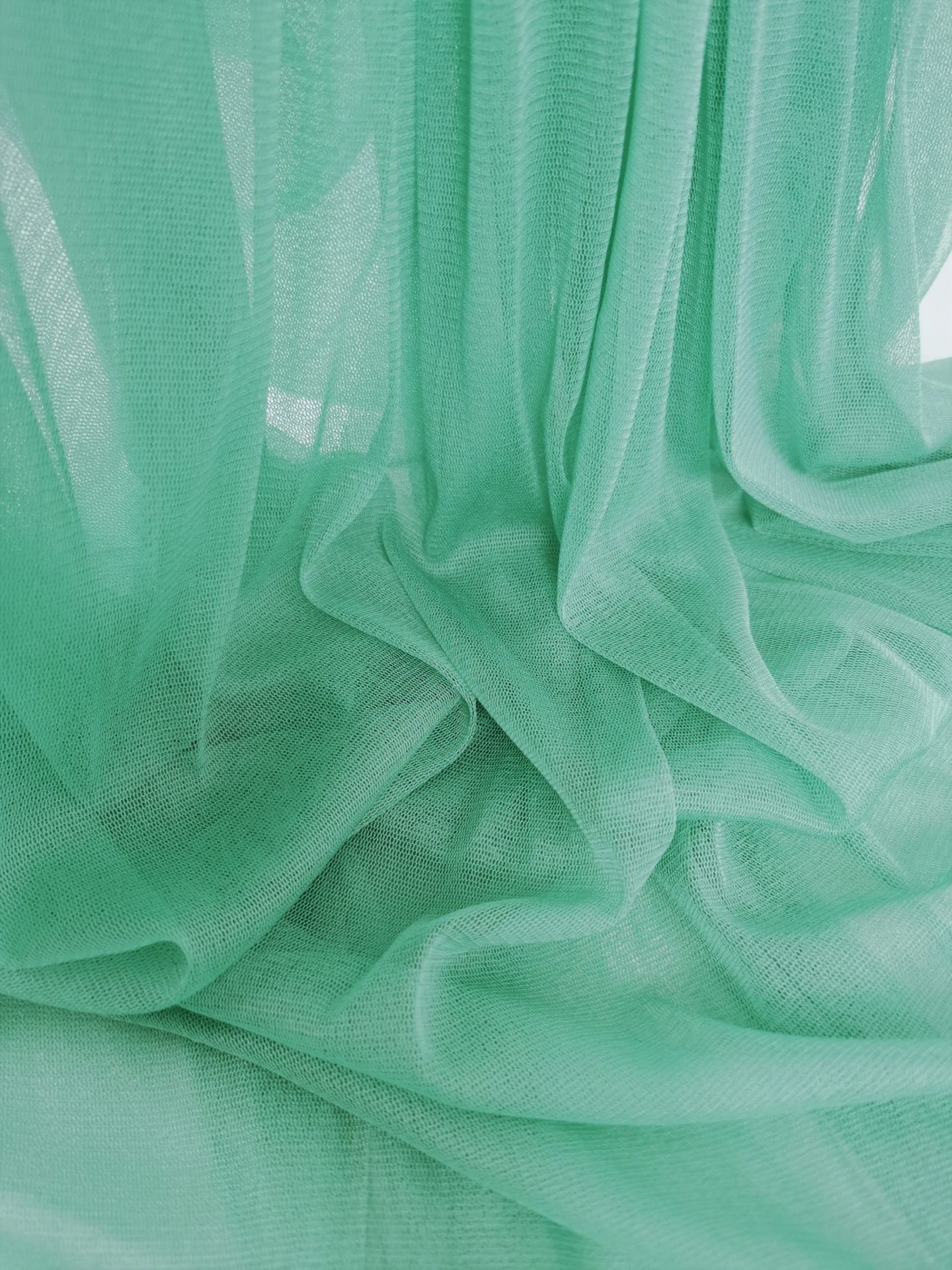 Tulle verde aqua din matase naturala - Evelin Textile