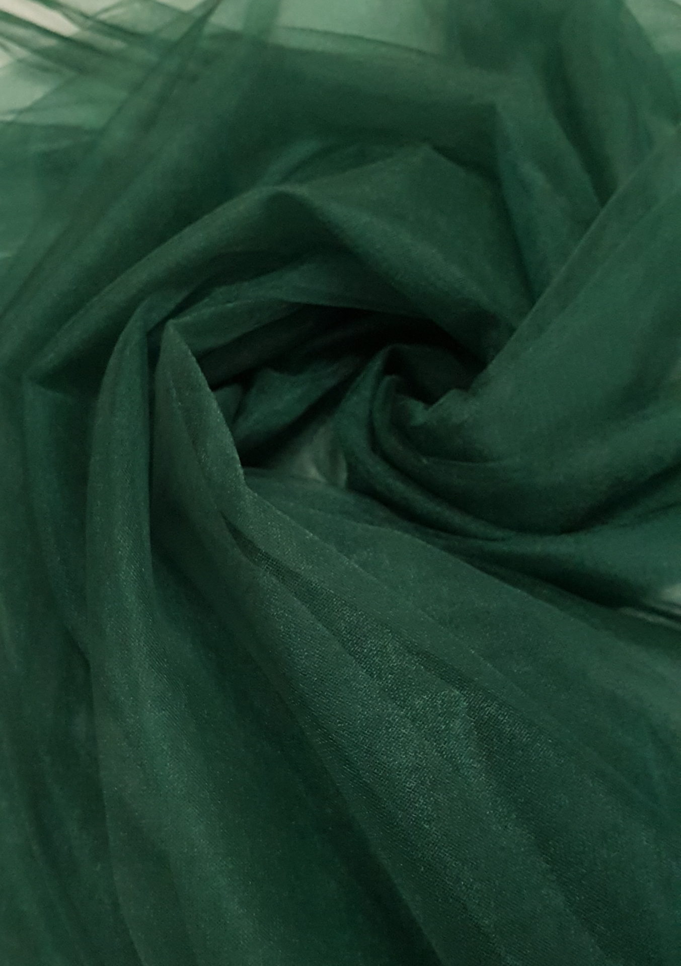 Tulle fin verde padure, material textil la metru - Evelin Textile