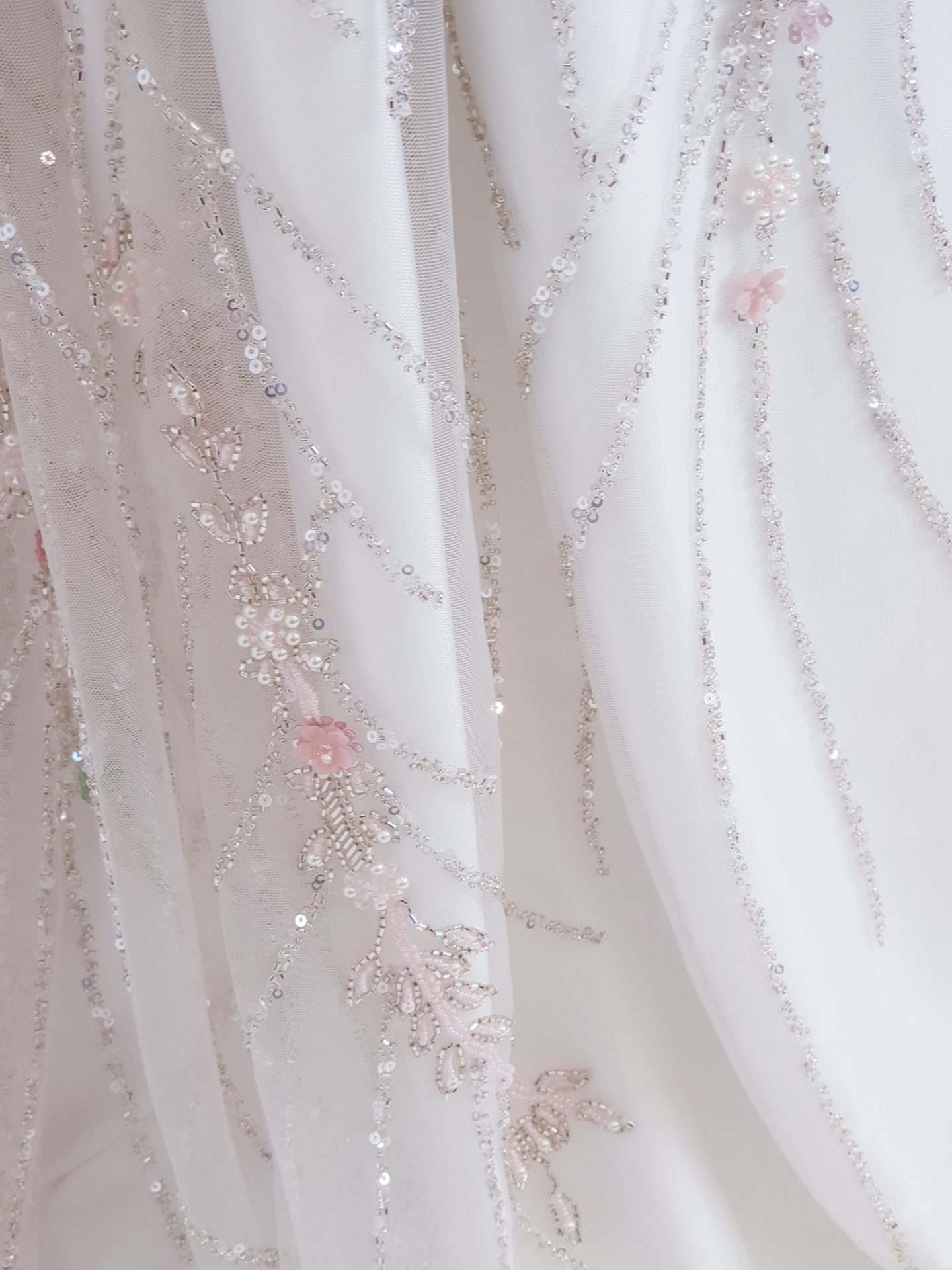 Broderie mint si roz quartz cu romburi - imagine 7