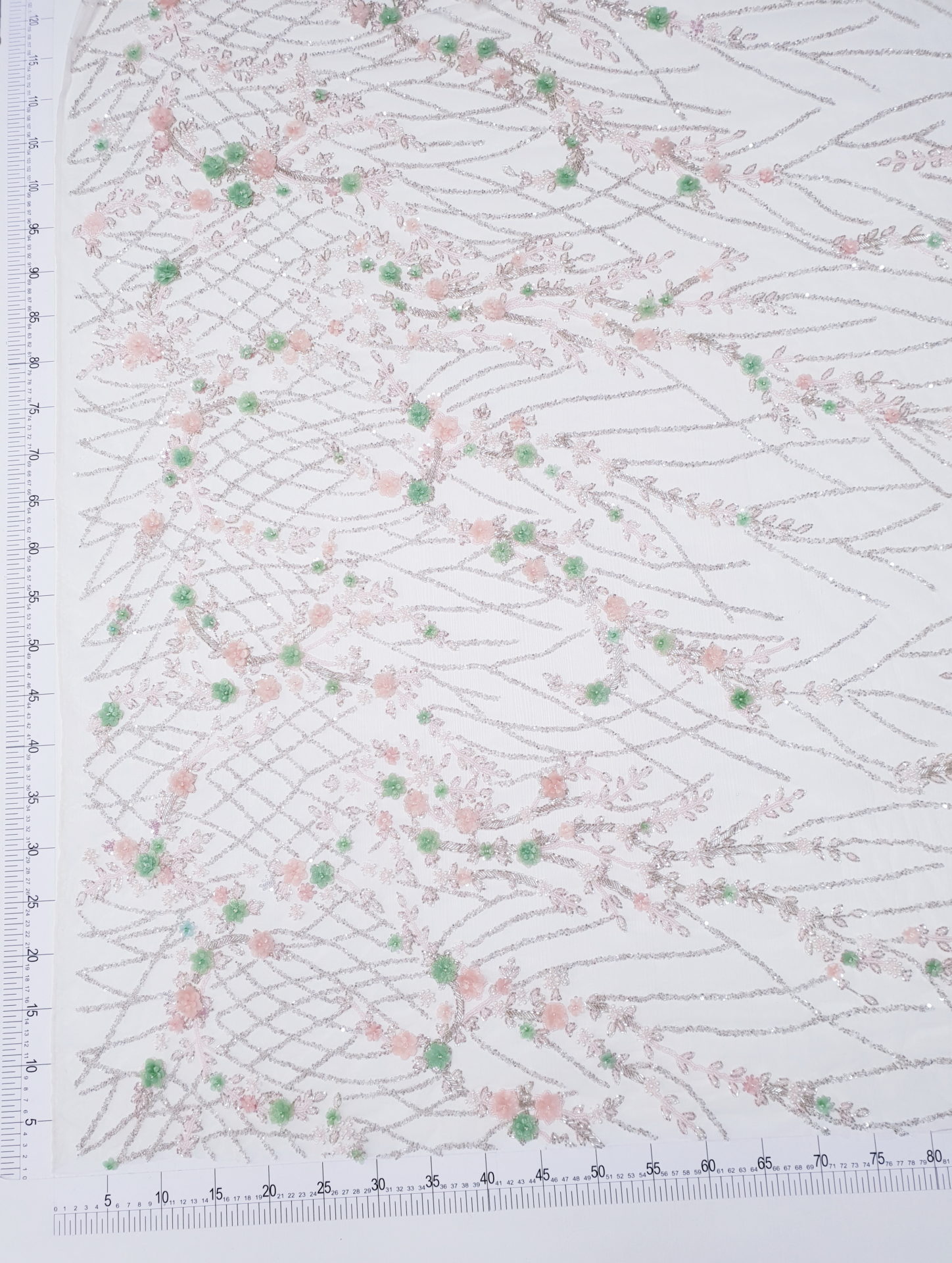 Broderie mint si roz quartz cu romburi - imagine 10