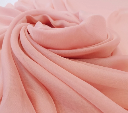 Dusty peach Voal chiffon