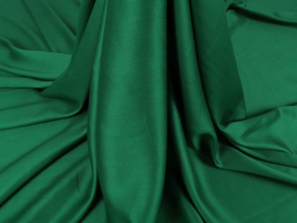 Tesatura verde smarald din matase naturala si bumbac