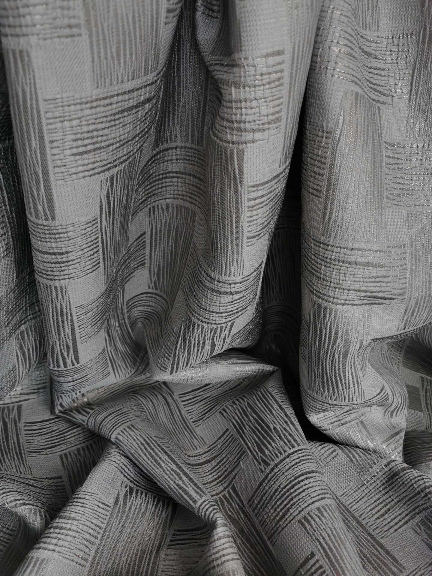 Brocard argintiu texturat cu fir metalizat - imagine 6