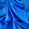 Satin din matase naturala elastica albastru royal