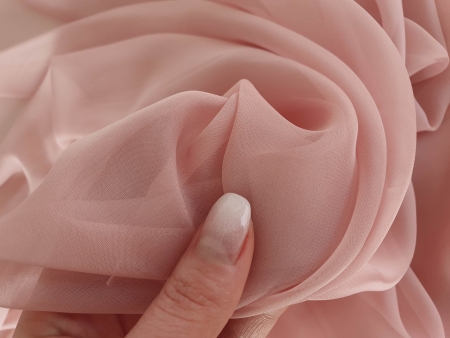 Voal chiffon nude roze