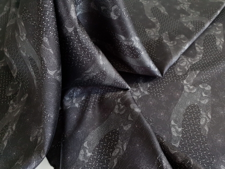 Jacquard negru cu vascoza ARM378