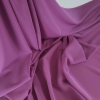 Voal Georgette dusty purple din matase naturala