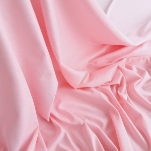 Jersey subtire roz deschis din bumbac cu elastan