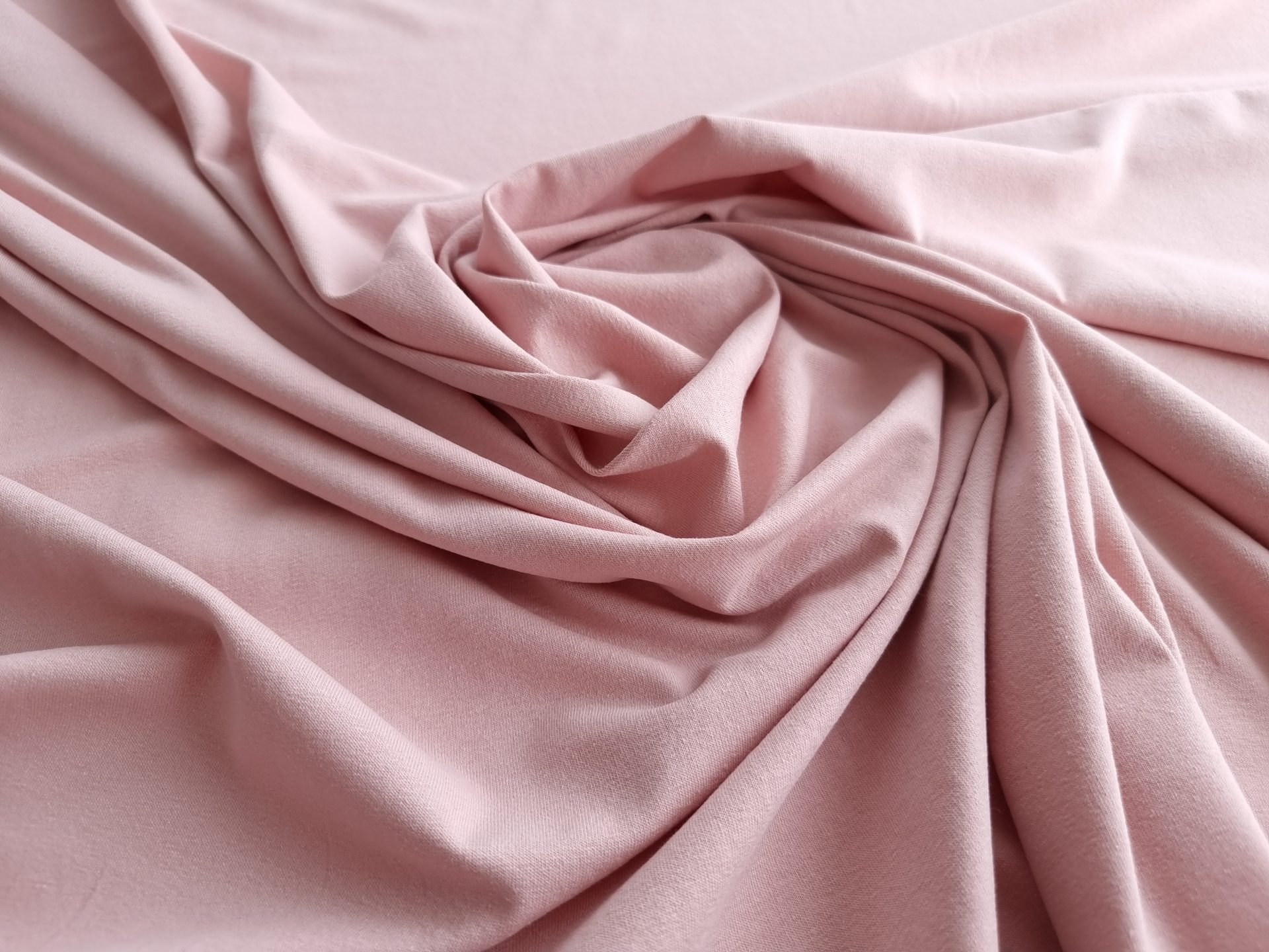 Jersey subtire roz vechi din bumbac cu elastan