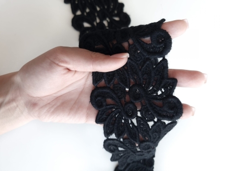 Banda din lana brodata - latime 8.5cm