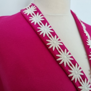 Bordura ingusta decorativa din lana nature - latime 4 cm