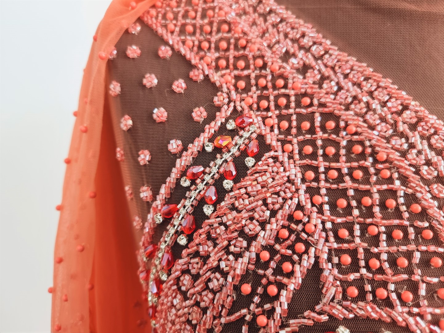 Rochie lunga peach lucrata manual - imagine 14