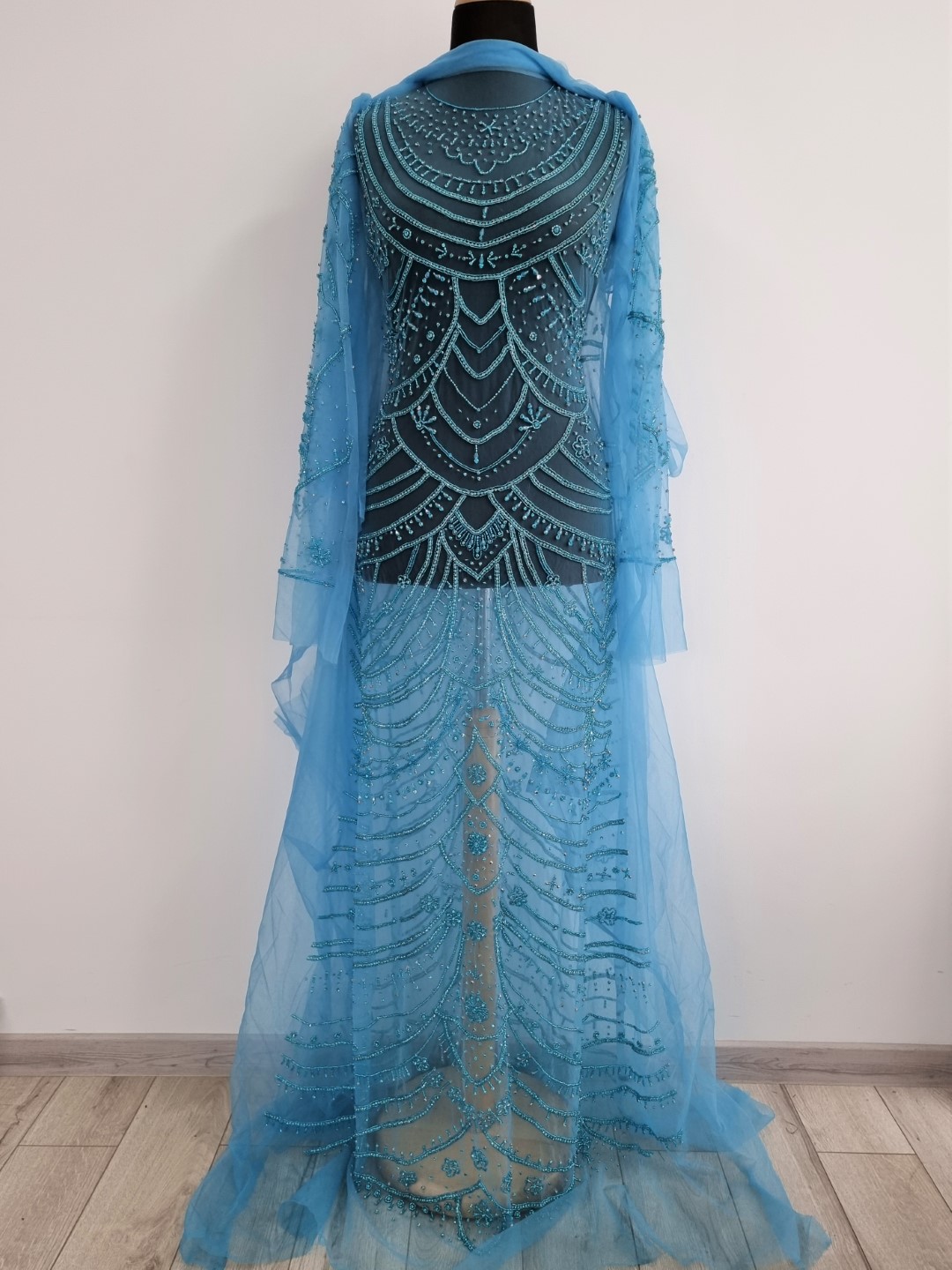 Rochie lunga realizata manual din panouri - imagine 3