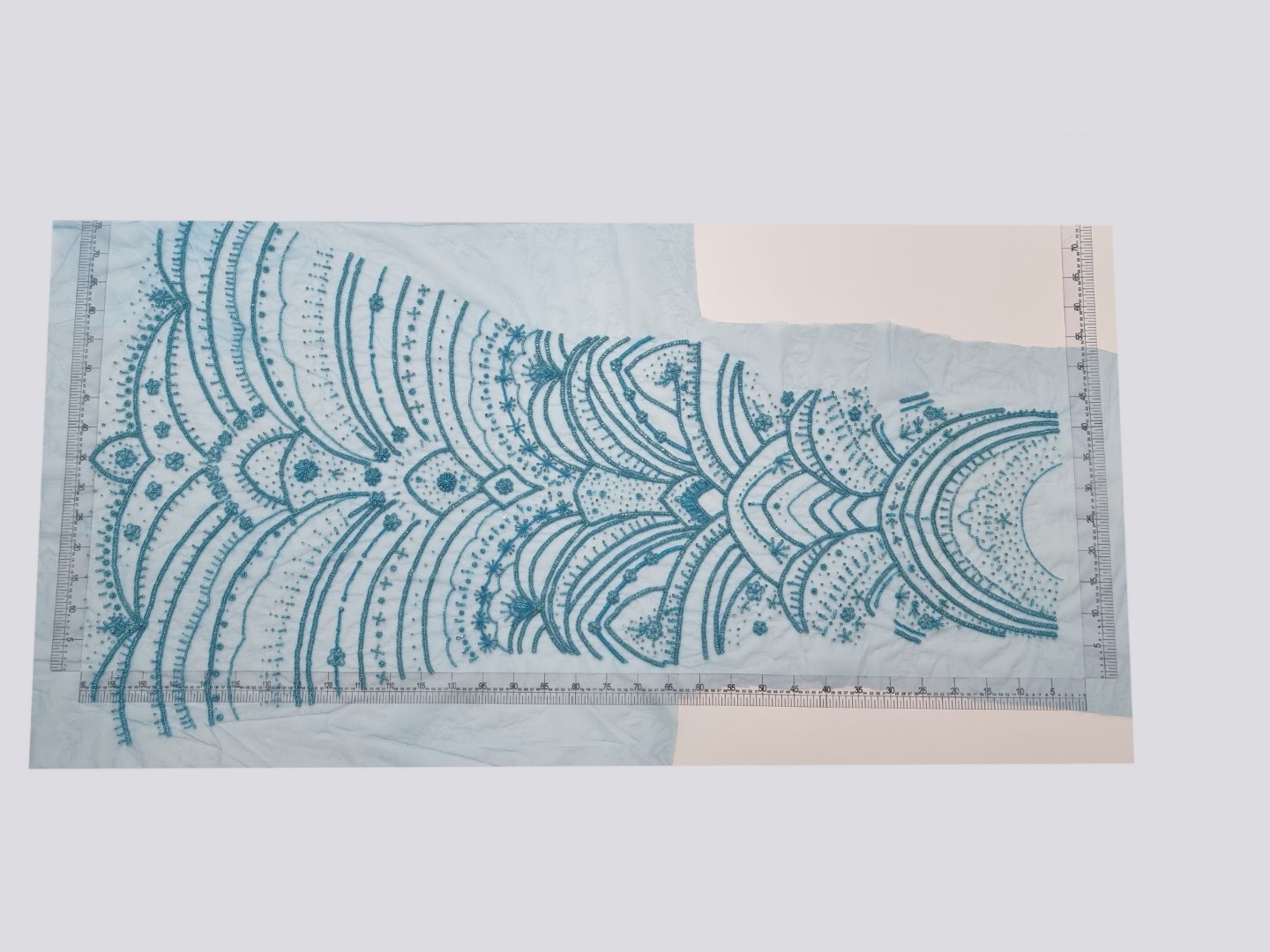 Rochie lunga realizata manual din panouri - imagine 5