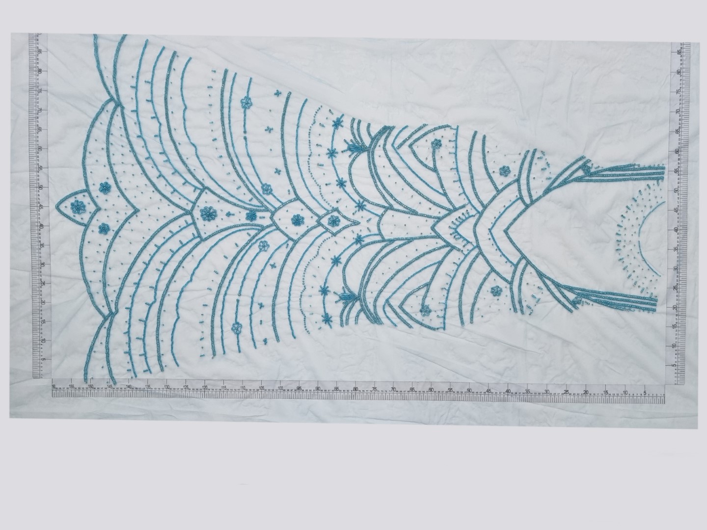 Rochie lunga realizata manual din panouri - imagine 7