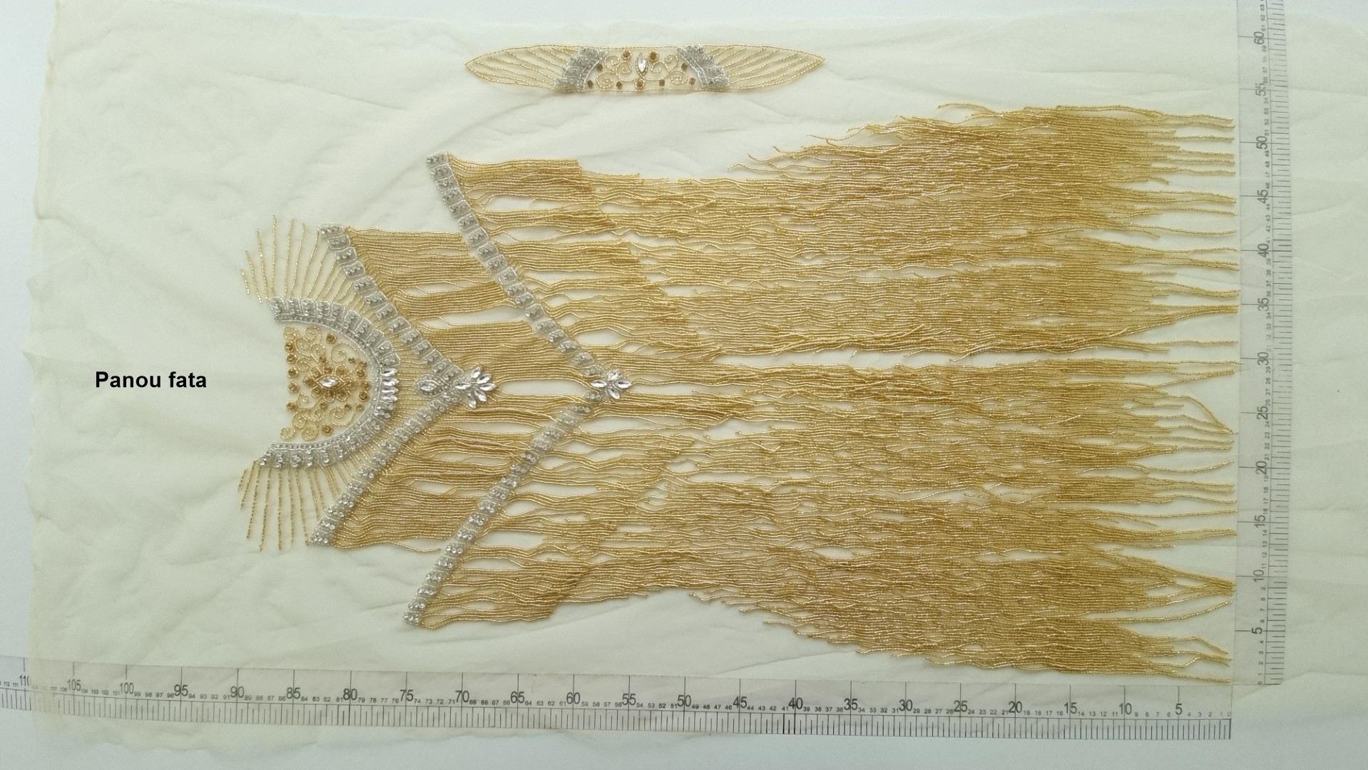 Rochie scurta realizata manual cu franjuri - panouri - imagine 4