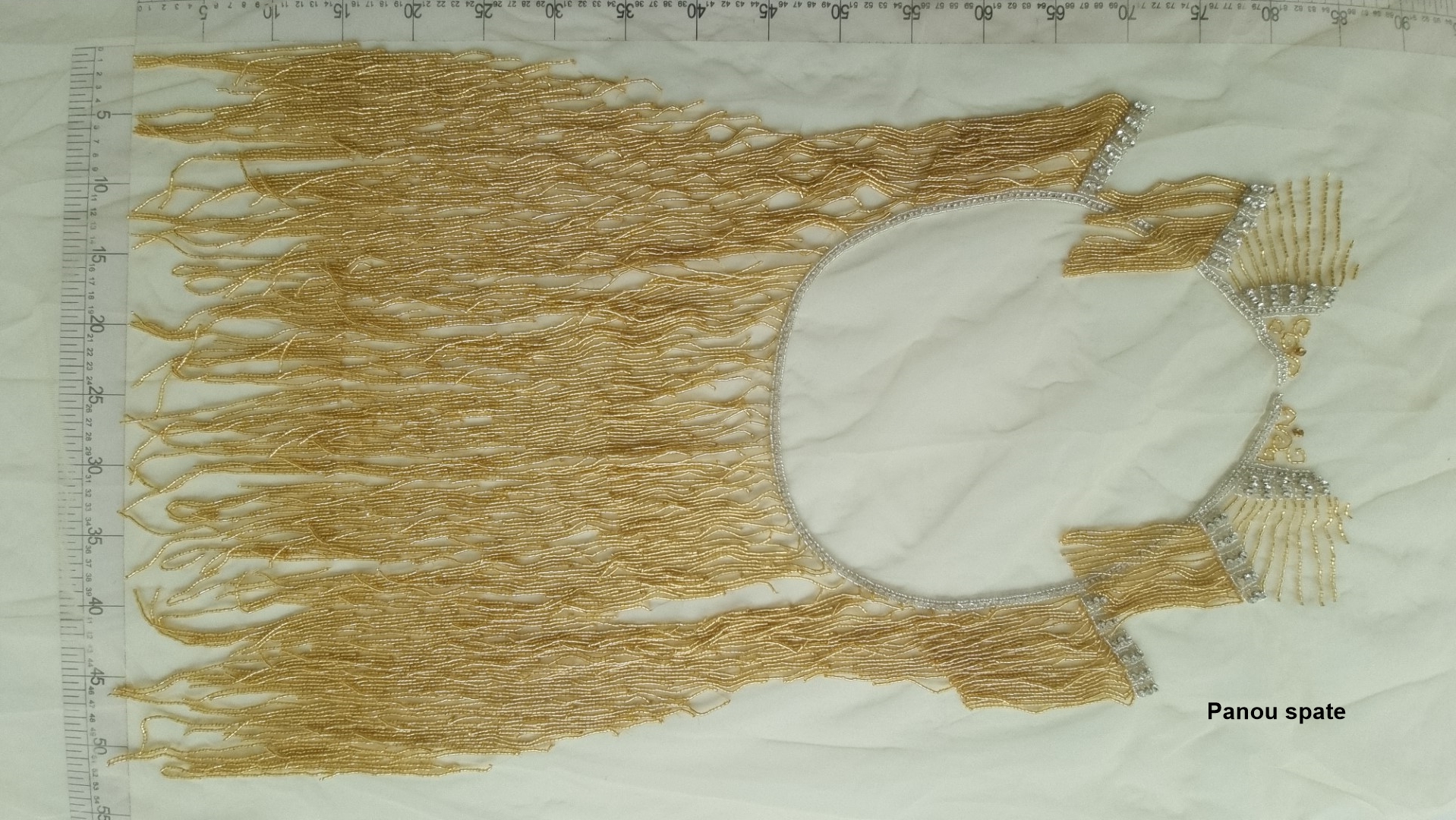 Rochie scurta realizata manual cu franjuri - panouri - imagine 5