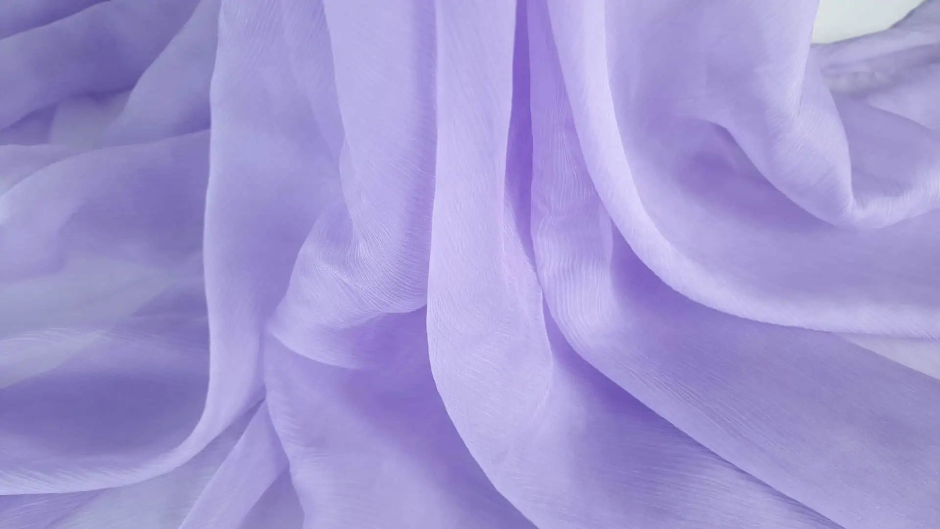 Voal creponat lila Muselina din matase naturala - imagine 5