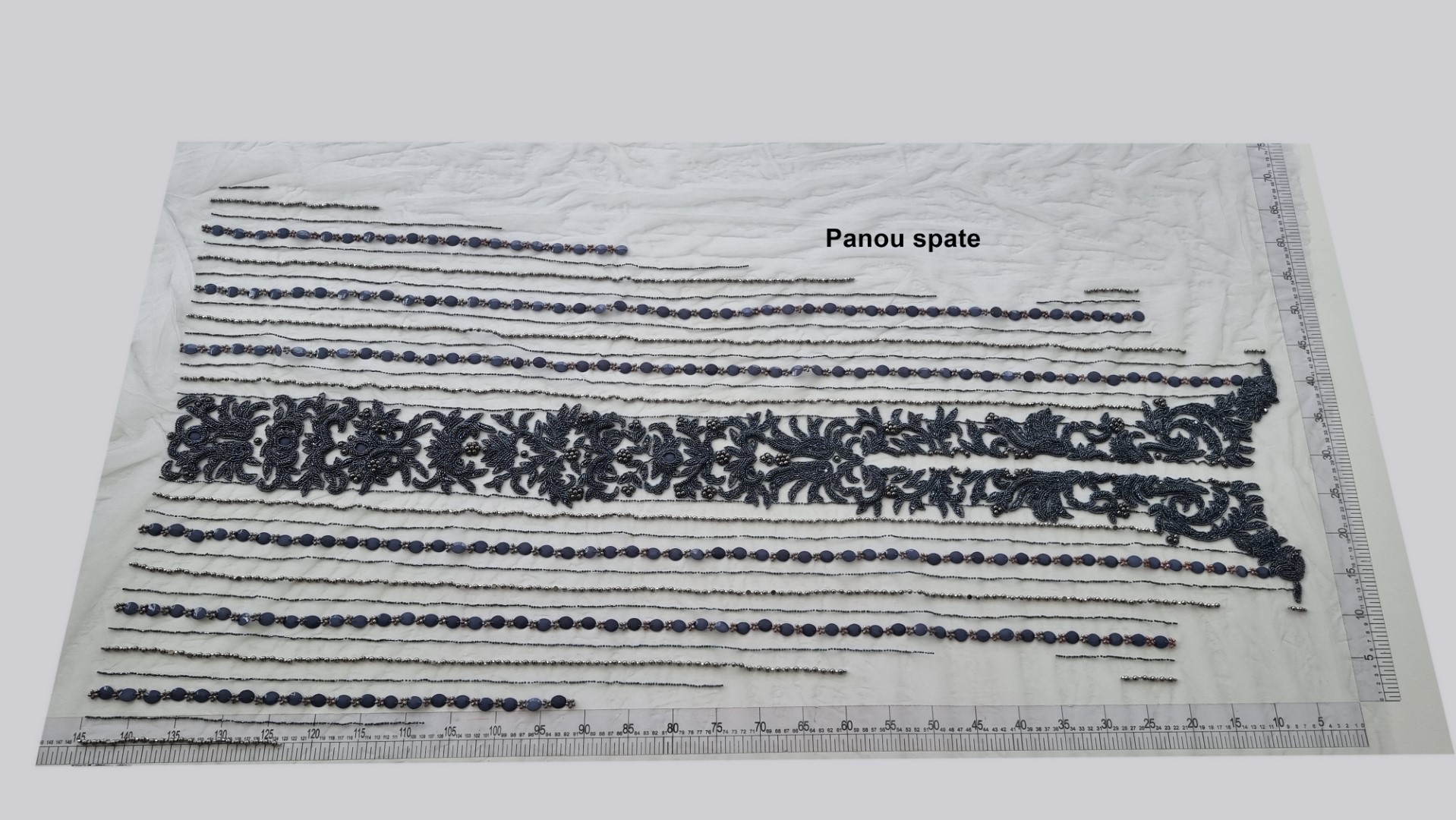 Rochie gri metalic lunga realizata manual din panouri - imagine 5