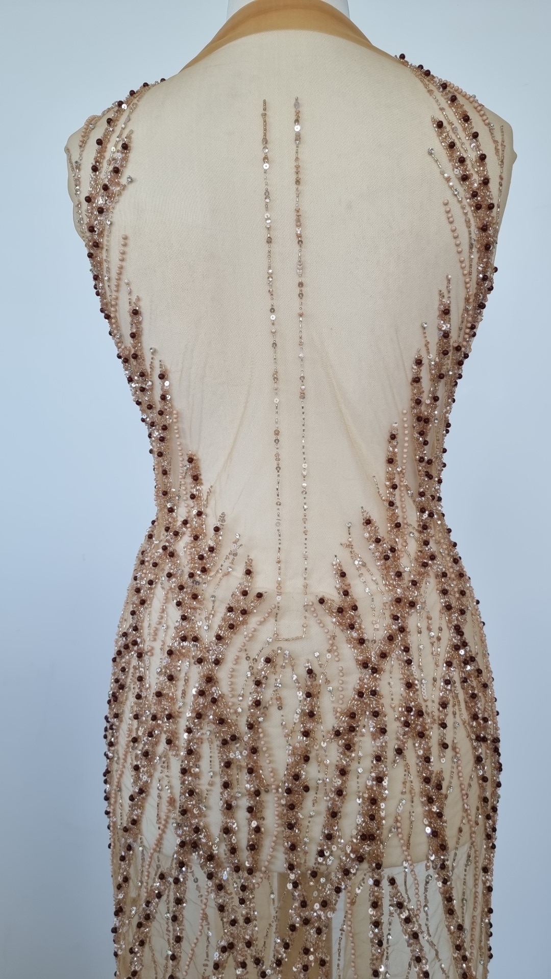 Rochie lunga realizata manual din panouri accesorizate - imagine 4