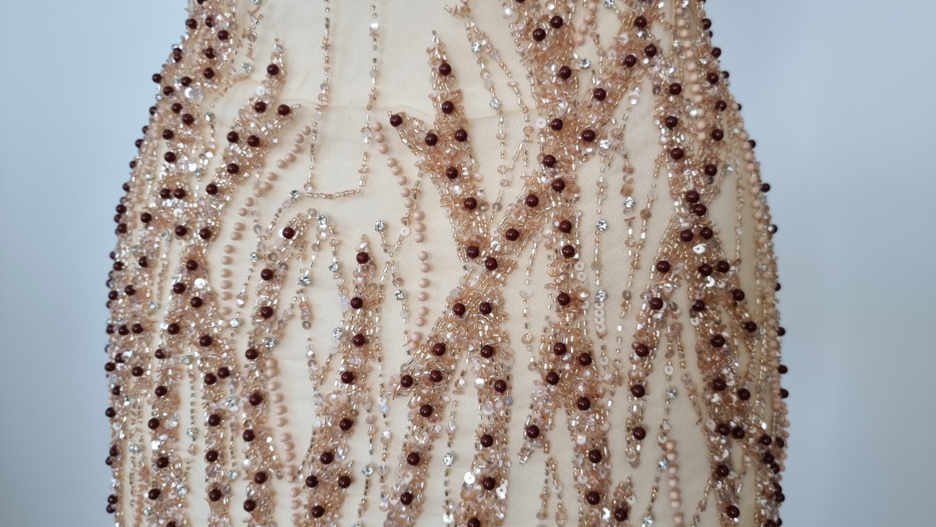 Rochie lunga realizata manual din panouri accesorizate - imagine 11