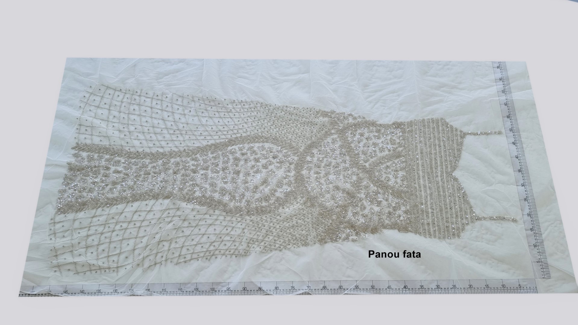 Rochie lunga realizata manual din panouri accesorizate - imagine 10