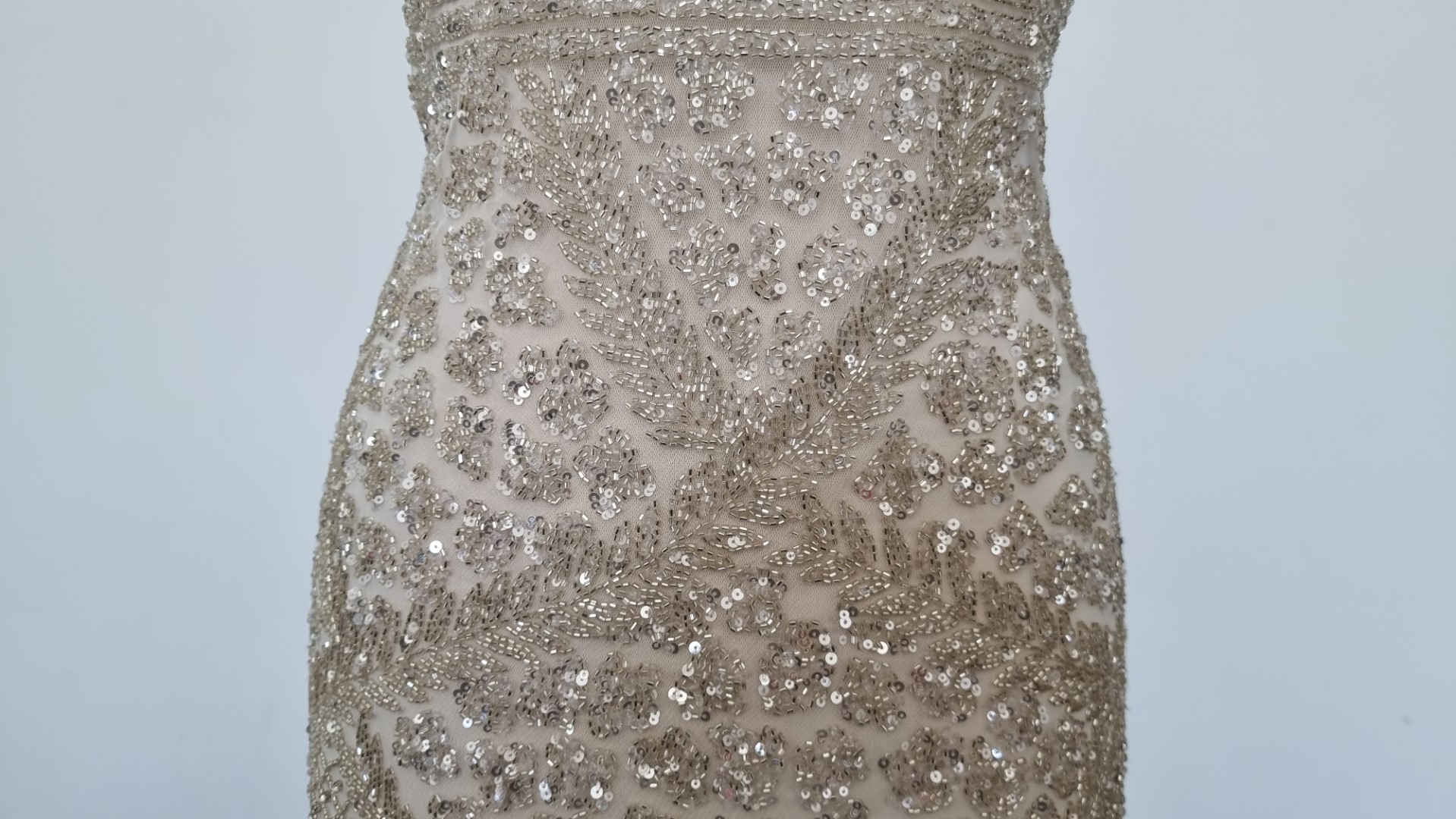 Rochie lunga realizata manual din panouri accesorizate - imagine 4