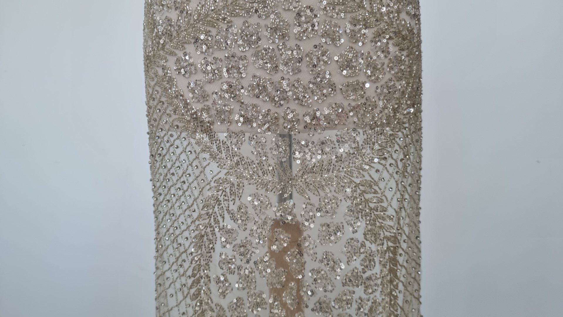 Rochie lunga realizata manual din panouri accesorizate - imagine 5