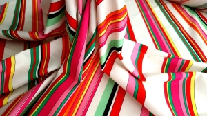 Poplin din bumbac Multicolor Stripes