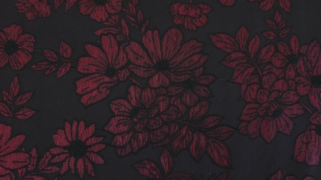 brocard floral burgundy pe fond negru evelin textile (1)