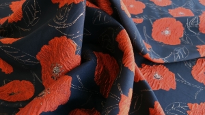 Brocard cu model reliefat Orange Poppies