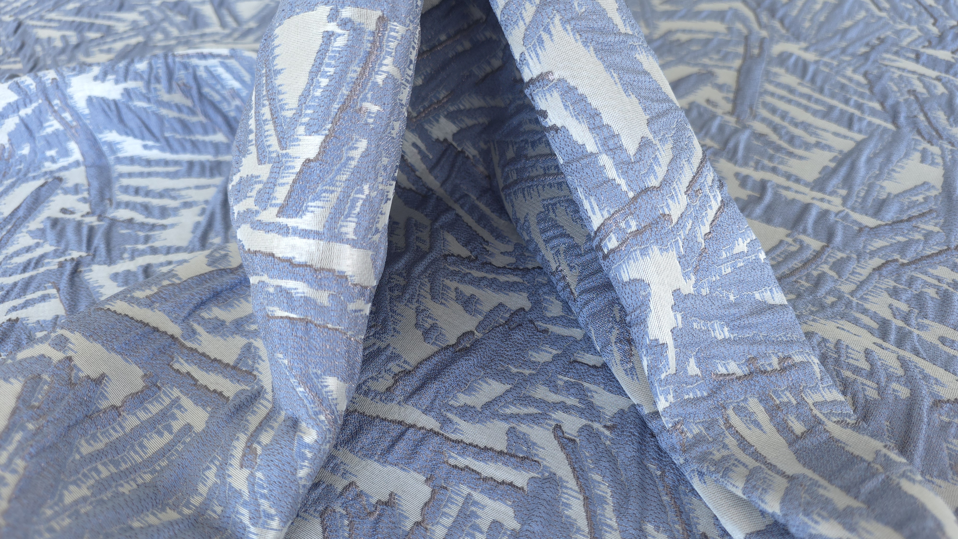 brocart argintiu bleu cu textura reliefata evelin textile (5)