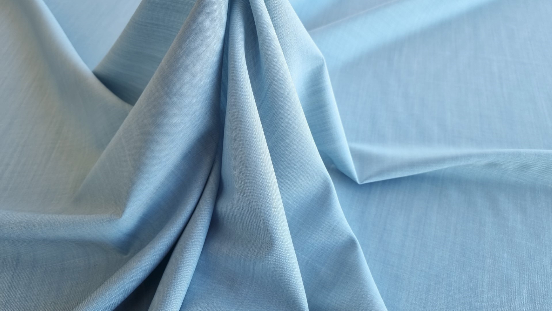 neck priority Hidden Stofa subtire din lana virgina cu elastan Blue Stone - Evelin Textile