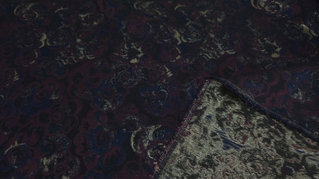 brocart floral din bumbac dark purple rvrlin textile (4)