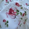 Crep elastic imprimat Blooming Red Roses MNL1042