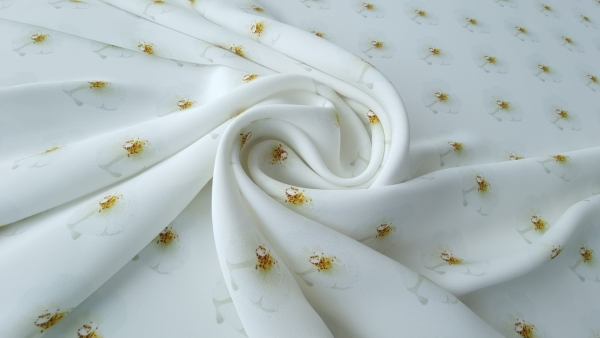 Crep elastic din vascoza model floral imprimat SIM1074