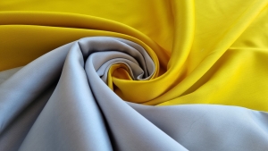 Jacquard satinat cu doua fete Gold Yellow/Light Grey