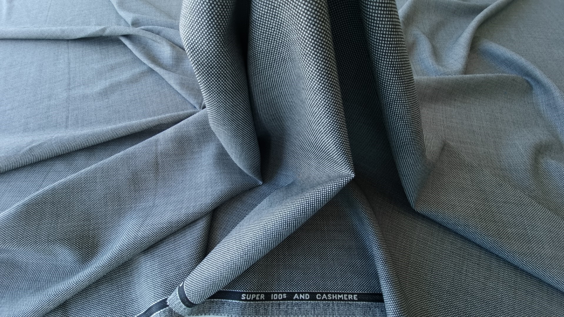 Stofa Super 100's din lana si casmir Bower Roebuck - imagine 2