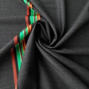 Stofa elastica din lana cu model multicolor