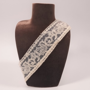 Aplicatie tip bordura decorativa din lana - latime 7,5 cm
