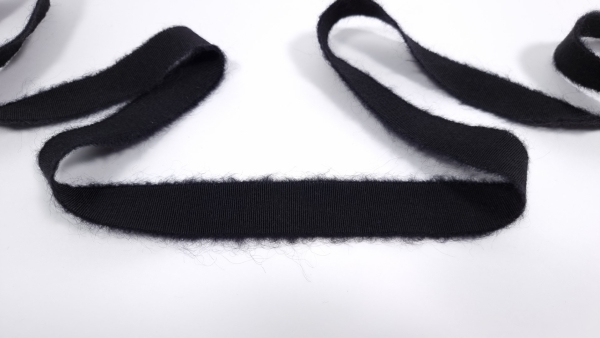 Banda decorativa neagra cu lana si mohair VAL1105 - latime 3 cm