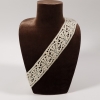 Bordura decorativa ingusta din lana nature - latime 5 cm