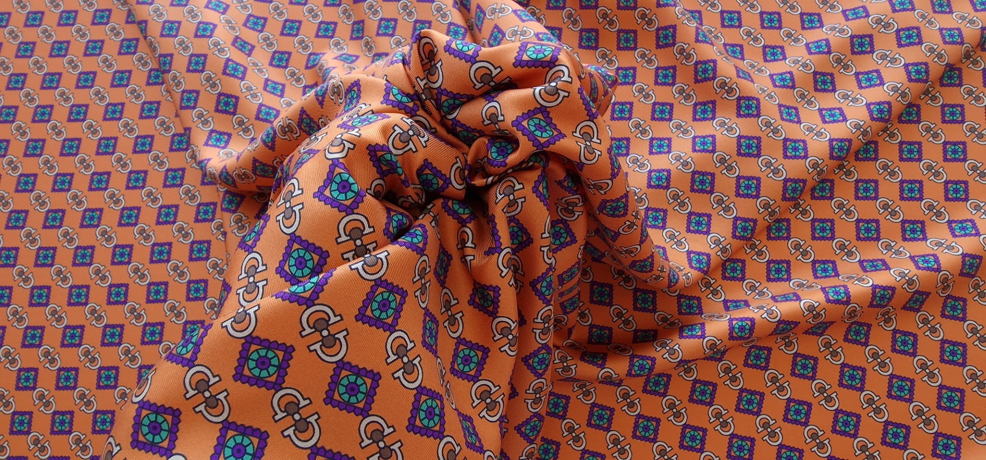 Printed satin silk twill GUC11136 - imagine 3