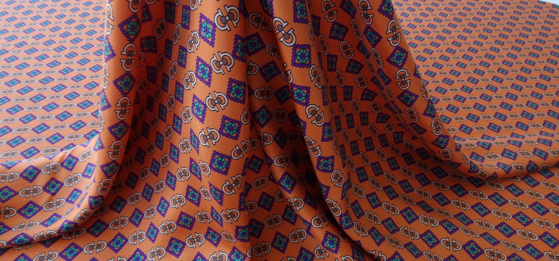 Printed satin silk twill GUC11136 - imagine 5