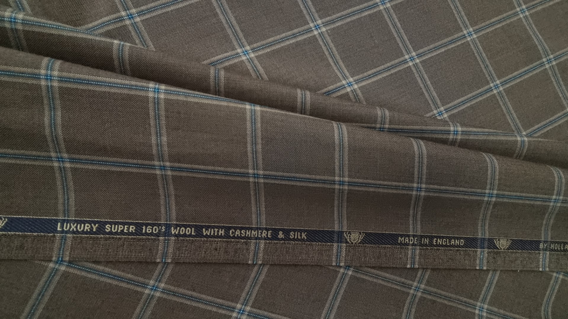 Stofa englezeasca lana Super 160's cu matase si casmir - Holland Sherry - imagine 10