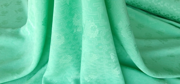Soft silk jacquard Aqua Green GUC11138