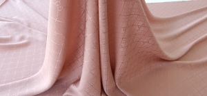 Soft silk monogram nude rose jacquard GUC111