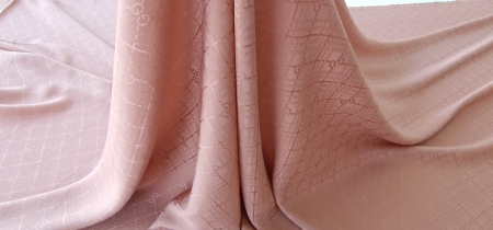 Soft silk monogram nude rose jacquard GUC111